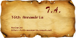 Tóth Annamária névjegykártya